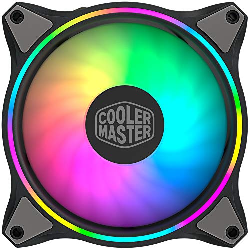 Cooler Master MasterFan MF120 Halo ARGB - Dual Ring adressierbare RGB-Beleuchtung, Gehäuse und Kühlung Hybrid-Lüfterblattdesign mit Smart-Sensor und Vibrationsdämpfungsrahmen - 120 mm von Cooler Master
