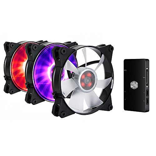 Cooler Master MasterFan Pro 120 AP RGB Kit PC Gehäuse Zubehörteil 'MasterAccessory RGB Fan Controller, 3x MasterFan Pro 120 AP Lüfter, Hohe Mainboard-Kompatibilität' MFY-P2DC-153PC-R1 von Cooler Master