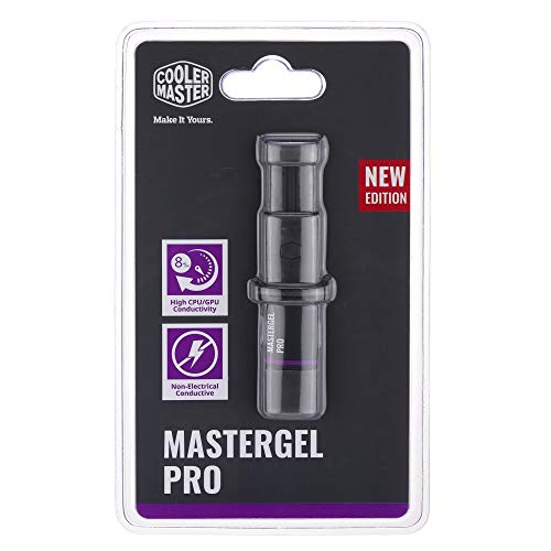 Cooler Master MasterGel Pro, Hochleistungs-Wärmeleitpaste, 8 W/mK Wärmeleitpaste für CPU- und GPU-Kühler, Flachdüsen-Applikator für einfache Anwendung von Cooler Master