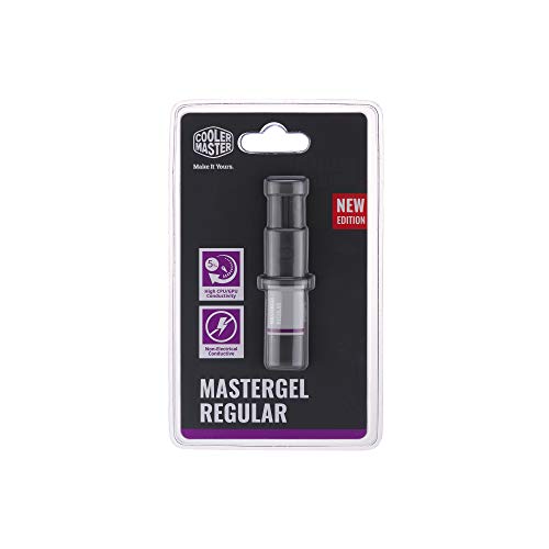 Cooler Master MasterGel Regular, Hochleistungs-Wärmeleitpaste, 5 W/mK Wärmeleitpaste für CPU- und GPU-Kühler, Flachdüsen-Applikator für einfache Anwendung von Cooler Master