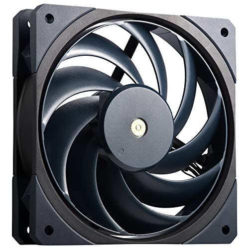 Cooler Master Mobius 120 OC Gehäuselüfter – Ringblatt-Design (PWM), Lüftergeschwindigkeitsschalter, Anti-Vibrationsdämpfer, zwei Kugellager, Metallmotornabe (max. 88,1 CFM, 4,75 mmH2O, 39,3 dBA) von Cooler Master