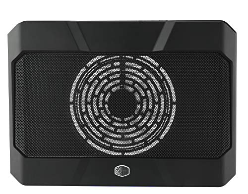 Cooler Master Notepal X150R – Laptop-Kühler mit blauer LED, 160mm Silent-Lüfter, Metallgewebeoberfläche, Schwarz - Unterstützt Laptops bis 17" von Cooler Master