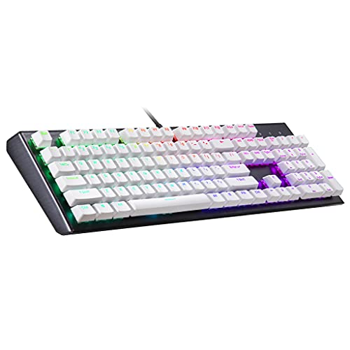 Cooler Master PBT Doubleshot Keycap Upgrade-Set weiß für mechanische Tastaturen, kompatibel mit Standard US 104 Layout Tastaturen von Cooler Master