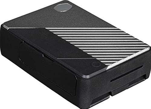 Cooler Master Pi Case 40 V2 - Schlanker Aluminiumrahmen mit programmierbarer Taste, integriertem passiven Kühlkörper, TPU-geschützte Seitenanschlüsse, universelle Montagehalterungen - Gun Metal Black von Cooler Master
