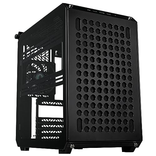 Cooler Master Qube 500 Flatpack – ATX-PC-Gehäuse, vollständig modular, inkl. 1x 120 mm SF-Lüfter & vertikalen Grafikkartenhalter, unterstützt EATX-Motherboard & 2 x 280mm Radiatoren – Schwarz von Cooler Master