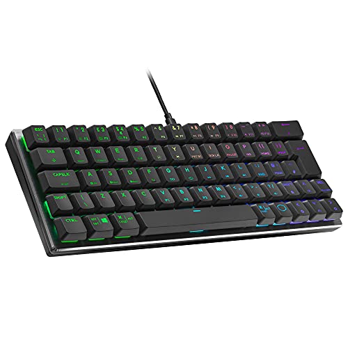 Cooler Master SK620 Wired Gaming Keyboard - Compact 60% Layout, Low-Profile Mechanical Switches, Per-Key RGB Backlighting, On-The-Fly Controls, macOS/Windows Compatible - Space Grey, UK Layout von Cooler Master