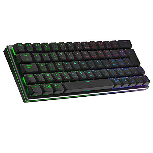 Cooler Master SK622 Gaming-Tastatur, 60%-Konfiguration, mechanische Schalter mit niedrigem Profil, RGB-Beleuchtung, Bluetooth-& Kabelverbindung, Apple/PC/Smartphone-kompatibel - FR Layout von Cooler Master