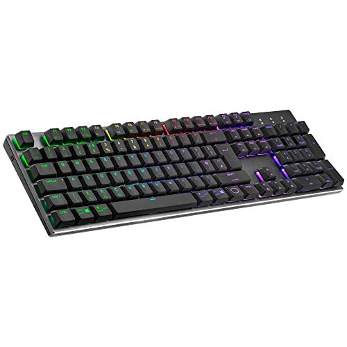 Cooler Master SK653 Wireless Mechanical Keyboard UK Layout - Bluetooth/Wired Hybrid, Full-Size, Low Profile Floating Keycaps, Red Switches, RGB Backlighting, PC & MacOS Compatible - Gunmetal Grey von Cooler Master