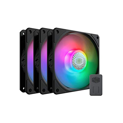 Cooler Master SickleFlow 120 V2 - ARGB 3-in-1-Set Gehäuselüfter inkl. Controller, ARGB-Lüfter mit durchscheinenden Luftstromblättern, 62 CFM, 2,5 mmH2O, 8 bis 27 dBA von Cooler Master