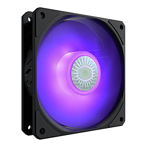 Cooler Master SickleFlow 120 V2 - RGB Gehäuselüfter, RGB-Lüfter mit durchscheinenden Luftstromblättern, 62 CFM, 2,5 mmH2O, 8 bis 27 dBA von Cooler Master