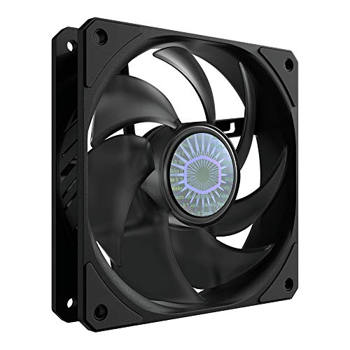 Cooler Master SickleFlow 120 V2 - Schwarzer Gehäuselüfter, Cooler Fan mit ausgewogenem Luftstrom, 62 CFM, 2,5 mmH2O, 8 bis 27 dBA - Schwarz von Cooler Master