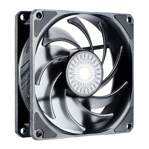 Cooler Master SickleFlow 92 - Gehäuselüfter mit verbesserten Air Balance-Hybridflügel, 40 CFM, 1,8 mmH2O, 6 bis 25 dBA, schwarz von Cooler Master