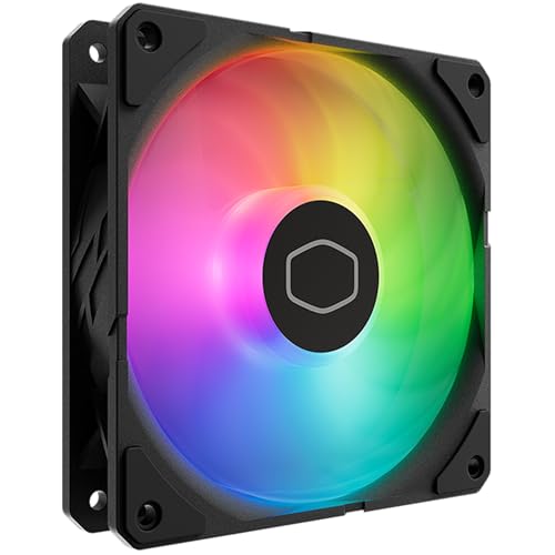 Cooler Master SickleFlow Edge 120 ARGB – 120-mm-Lüfter (690–2500 U/min, PWM), hoher Luftstrom (70,7 CFM) und statischer Druck (3,61 mmH2O), ARGB Gen 2, LED-Controller, 32,8 dBA max. - Schwarz von Cooler Master