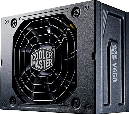 Cooler Master V650 SFX Gold, 650 Watt SFX-Netzteil (EU-Stecker), 80 PLUS Gold, modulares SFF/Mini ITX PC-Netzteil, semi-passiver leiser hydrodynamischer 92mm FDB-Lüfter, SFX-ATX Adapter von Cooler Master