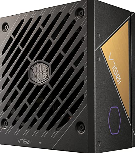Cooler Master V750 Gold i Multi-Netzteil – 750 Watt PC-Netzteil, 80 Plus Gold, vollständig modular, halbdigital, ATX 3.0-Unterstützung, leiser 135mm FDB-Lüfter, Smart Thermal Control, MasterPlus+ Cooler Master V750 Gold i Multi-Netzteil – 750 Watt PC-Netzteil, 80 Plus Gold, vollständig modular, halbdigital, ATX 3.0-Unterstützung, leiser 135mm FDB-Lüfter, Smart Thermal Control, MasterPlus+ von Cooler Master