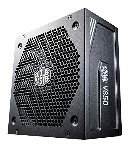 Cooler Master V850 Gold V2, PC-Netzteil (EU-Stecker), 850 Watt Netzteil, 80 Plus Gold, modulares ATX-Netzteil, 135mm FDB-Lüfter, Semi-Passive-Modus, 16AWG PCI-e-Kabel - Schwarz von Cooler Master