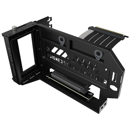 Cooler Master Vertical GPU Holder Kit V3 – Für E-ATX/ATX/mATX PC-Gehäuse & PCI-E 4.0-Geräte, anpassbare modulare Grafikkartenunterstützung, dicke SGCC-Stahlhalterung, inkl. 165mm Riser-Kabel – Schwarz von Cooler Master