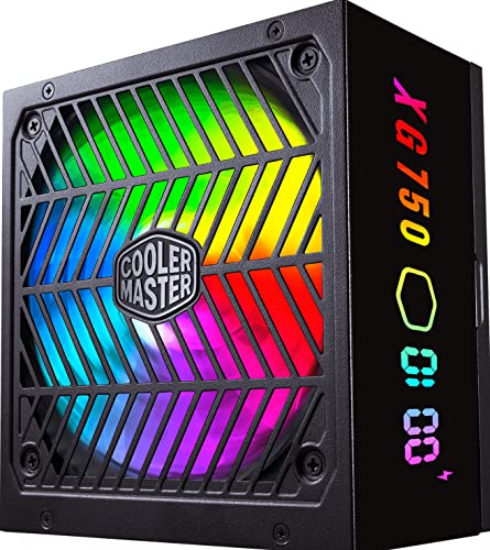 Cooler Master XG750 Plus Platinum PC-Netzteil (EU) - 80 Plus Platinum (+92% Effizienz), 750W, vollständig modular, Echtzeit-Display, 100% jap. Kondensatoren, 135mm FDB-ARGB-Lüfter von Cooler Master
