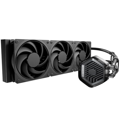 Cooler Master MasterLiquid 360 Atmos Stealth CPU-Wasserkühler – AIO-Wasserkühlsystem (TDP 300 W), Doppelkammerpumpe, vorinstallierte Schwarze Mobius 120-Lüfter, LGA1851/1700- und AM5/AM4-Halterungen Cooler Master MasterLiquid 360 Atmos Stealth CPU-Wasserkühler – AIO-Wasserkühlsystem (TDP 300 W), Doppelkammerpumpe, vorinstallierte Schwarze Mobius 120-Lüfter, LGA1851/1700- und AM5/AM4-Halterungen von Cooler Master
