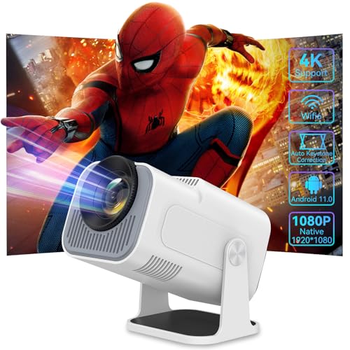 Mini Projector 4K with WiFi 6 and Bluetooth, 1080P Full HD Portable Mini Projector with Android 11.0 and 180° Rotatable, Auto Keystone Home Projector for Phone/TV Stick/Laptop Mini Projector 4K with WiFi 6 and Bluetooth, 1080P Full HD Portable Mini Projector with Android 11.0 and 180° Rotatable, Auto Keystone Home Projector for Phone/TV Stick/Laptop von Coolfell