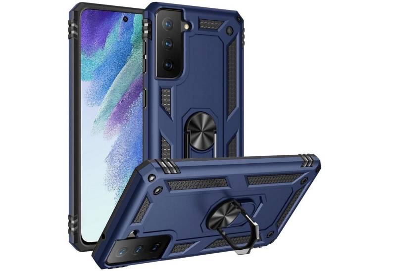 CoolGadget Handyhülle Armor Shield Case für Samsung Galaxy S21 FE 6,4 Zoll, Outdoor Cover mit Magnet Ringhalterung Handy Hülle für Samsung S21 FE von Coolgadget