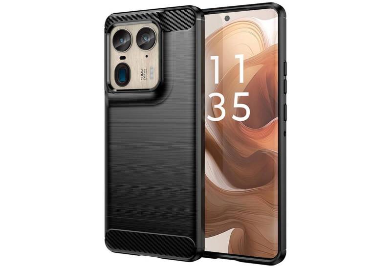 CoolGadget Handyhülle Carbon Handy Hülle für Motorola Edge 50 Ultra 6,7 Zoll, robuste Telefonhülle Case Schutzhülle für Motorola Edge 50 Ultra Hülle von Coolgadget