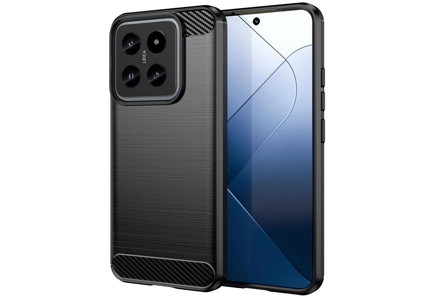 CoolGadget Handyhülle Carbon Handy Hülle für Xiaomi 14 6,36 Zoll, robuste Telefonhülle Case Schutzhülle für Xiaomi 14 Hülle CoolGadget Handyhülle Carbon Handy Hülle für Xiaomi 14 6,36 Zoll, robuste Telefonhülle Case Schutzhülle für Xiaomi 14 Hülle von Coolgadget