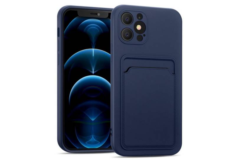 CoolGadget Handyhülle Card Case Handy Tasche für Apple iPhone 12 Pro Max 6,7 Zoll, Silikon Schutzhülle mit Kartenfach für iPhone 12 Pro Max Hülle von Coolgadget
