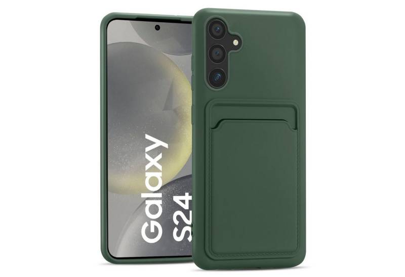 CoolGadget Handyhülle Card Case Handy Tasche für Samsung Galaxy S24 6,2 Zoll, Silikon Slim Schutzhülle mit Kartenfach für Samsung S24 5G Hülle von Coolgadget