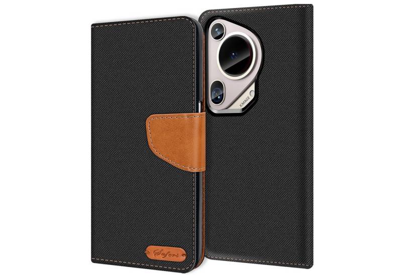 CoolGadget Handyhülle Denim Schutzhülle Flip Case für Huawei Pura 70 Ultra 6,8 Zoll, Book Cover Handy Tasche Hülle für Huawei Pura 70 Ultra Klapphülle von Coolgadget
