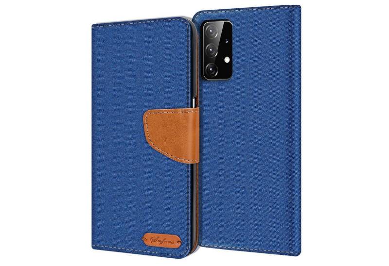 CoolGadget Handyhülle Denim Schutzhülle Flip Case für Samsung Galaxy A52 6,5 Zoll, Book Cover Handy Tasche Hülle für Samsung A52 5G, A52s 5G Klapphülle von Coolgadget