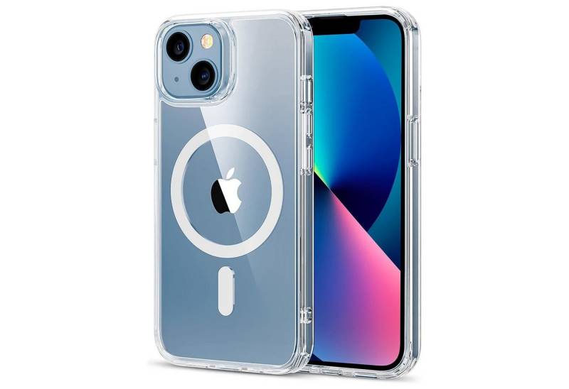 CoolGadget Handyhülle Premium Silikon Handy Case für iPhone 13 6,1 Zoll, Hülle Transparent Schutzhülle kompatibel mit MagSafe Zubehör von Coolgadget