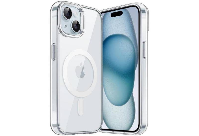 CoolGadget Handyhülle Premium Silikon Handy Case für iPhone 15 6,1 Zoll, Hülle Transparent Schutzhülle kompatibel mit MagSafe Zubehör von Coolgadget