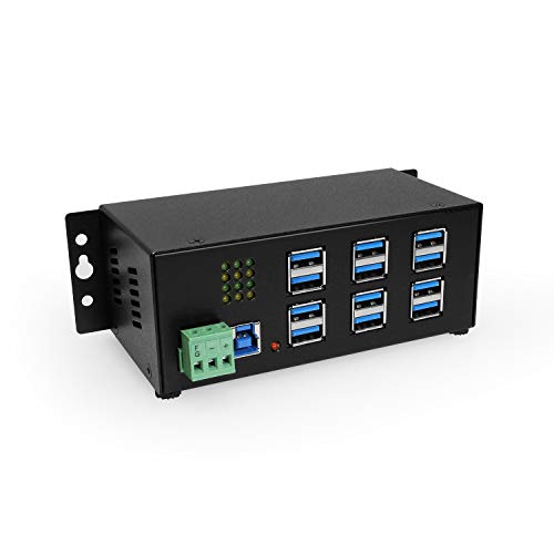 Coolgear Industrieller USB-Hub mit 12 Anschlüssen, USB 3.2 Gen 1 mit Port-Status-LEDs von Coolgear