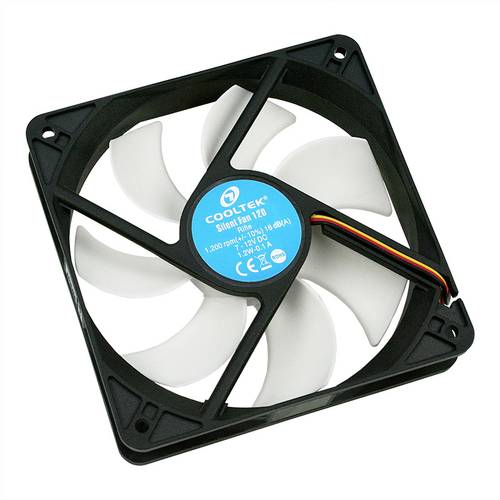 Cooltek Silent Fan 120 PC-Gehäuse-Lüfter Schwarz, Weiß (B x H x T) 120 x 25 x 120mm von Cooltek