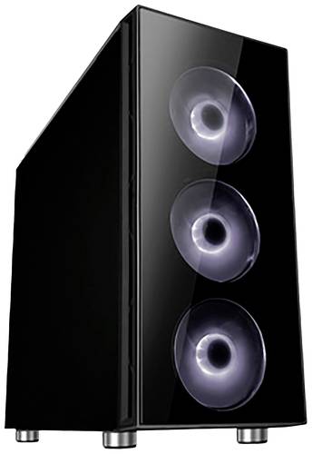 Cooltek Zwei RGB Midi-Tower PC-Gehäuse Schwarz von Cooltek