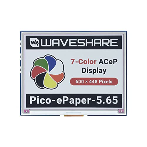 5.65inch Colorful E-Paper E-Ink Display Module for Raspberry Pi Pico Series, 600×448, ACeP 7-Color,Wide Viewing Angle von Coolwell