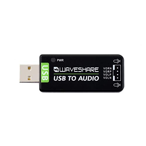 Coolwell Waveshare USB Sound Card USB Audio Module for Raspberry Pi/Jetson Nano,Driver-Free, External Audio Converter,Recording and Playback Support von Coolwell