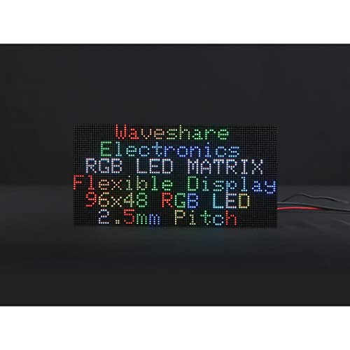 Full Color RGB Flexible LED Matrix Panel for Raspberry Pi 4B+ 4B 3B+ 3B 2B+ Zero W WH Pico ESP32 Ardui 2.5mm Pitch 96×48 Pixels Adjustable Brightness and Bendable PCB von Coolwell