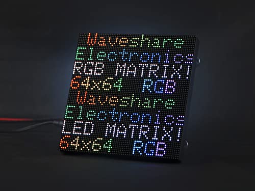 Full-Color RGB LED Matrix Panel for Raspberry Pi 4B+ 4B 3B+ 3B 2B+ Zero W WH Pico ESP32 Ardui 2.5mm Pitch 64×64 Pixels Adjustable Brightness von Coolwell