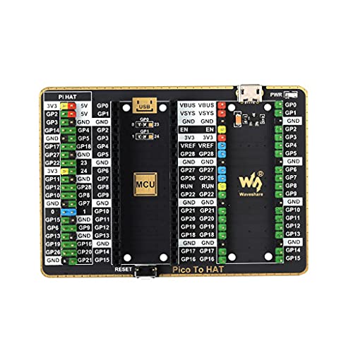 GPIO Expander HAT Board for Raspberry Pi Pico Series, 1x Raspberry Pi Standard 40PIN, 1x Pico 2×20PIN for Direct Attaching von Coolwell