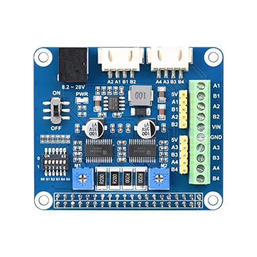 HRB8825 Stepper Motor HAT Support Raspberry Pi Series Board/Jetson Nano, Drives Two Stepper Motors, 6 Available Microstepping Modes von Coolwell