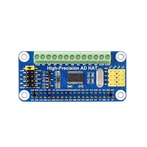 High-Precision AD HAT Compatible with Raspberry Pi Series & Jetson Nano, ADS1263 10-Ch 32-Bit ADC von Coolwell