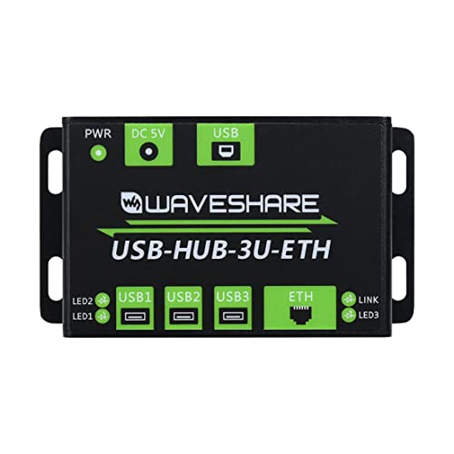 Industrial Grade Multifunctio USB HUB,3X USB 2.0 Ports Extended, 100M Ethernet Port, Multiple OS Support, Plug & Play von Coolwell