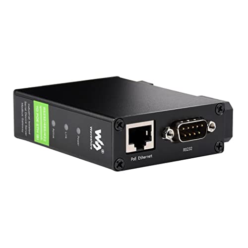 Industrial Isolated RS232/485/422 to RJ45 (ETH) Ethernet Module, with POE Function, Rail-Mount Serial Server,TCP/IP to Serial von Coolwell