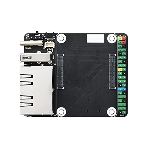 Mini Dual Gigabit Ethernet Base Board for Raspberry Pi Compute Module 4 (CM4 not Include), RJ45 Connector, 40PIN GPIO Header von Coolwell