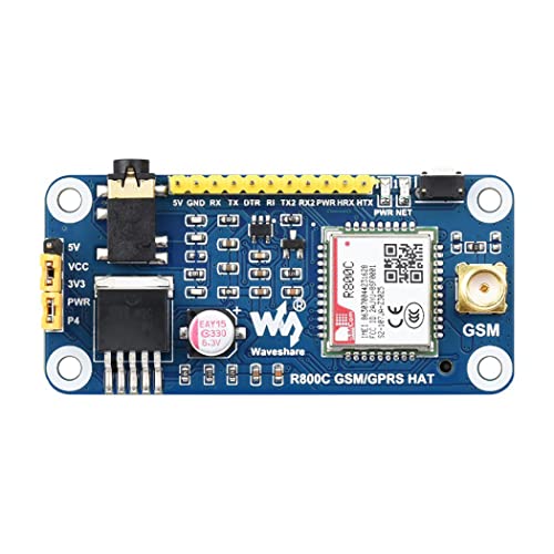 R800C GSM/GPRS HAT for Raspberry Pi Series & Jetson Nano, Support 2G Communication, Phone Call & SMS von Coolwell