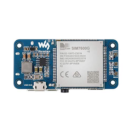 SIM7600G-H 4G HAT (B) for Raspberry Pi Series Board, Enabling LTE Cat-4 4G / 3G / 2G Communication & GNSS Positioning, Global Band von Coolwell