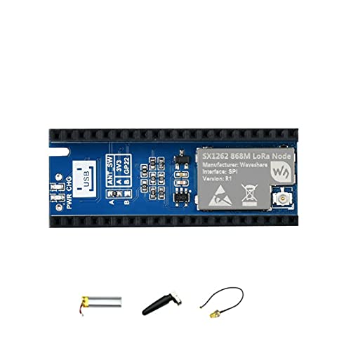 SX1262 LoRa Node Module for Raspberry Pi Pico Series Boards, Support LoRaWAN Protocol, Different Frequency Bands Available (868M) von Coolwell
