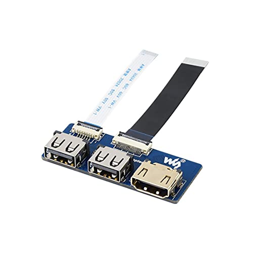 USB HDMI Adapter for Waveshare CM4-IO-BASE, Adapting FFC Connector to Standard Connector as DHMI and USB 2.0 von Coolwell